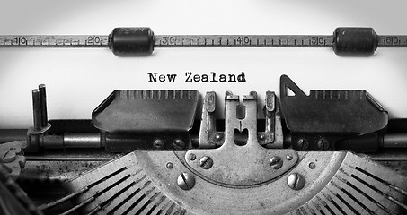 Image showing Old typewriter - New Zealand