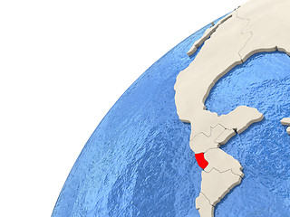 Image showing El Salvador on globe