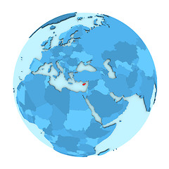 Image showing Cyprus on globe isolated