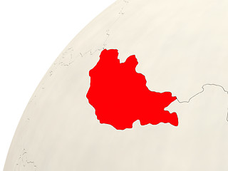 Image showing Mongolia on globe