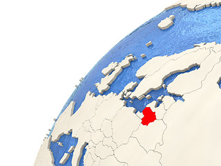 Image showing Lithuania on globe