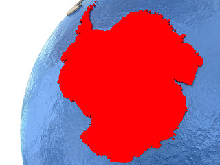 Image showing Antarctica on globe