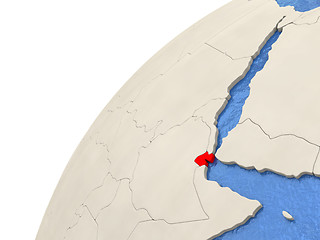 Image showing Djibouti on globe