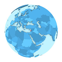 Image showing Lebanon on globe isolated