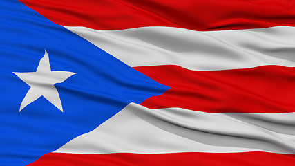 Image showing Closeup Puerto Rico Flag, USA state