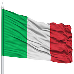 Image showing Italy Flag on Flagpole