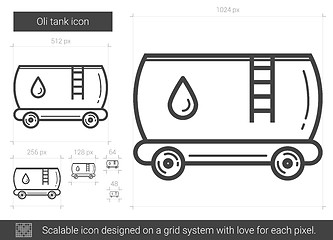 Image showing Oil tank line icon.