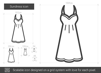 Image showing Sundress line icon.