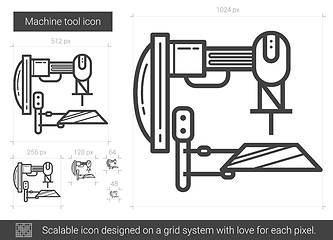 Image showing Machine tool line icon.