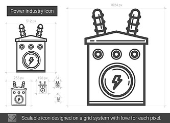 Image showing Power industry line icon.