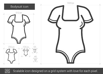 Image showing Bodysuit line icon.