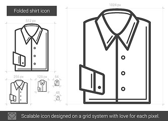 Image showing Folded shirt line icon.