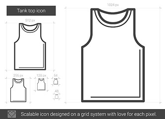 Image showing Tank top line icon.