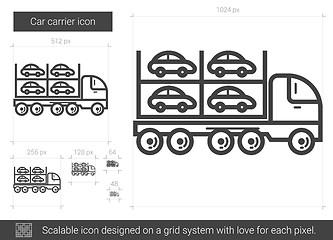 Image showing Car carrier line icon.