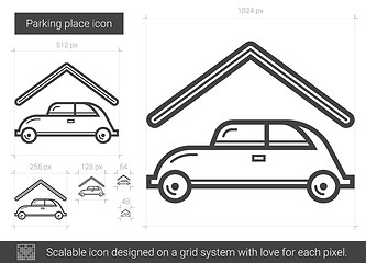 Image showing Parking place line icon.