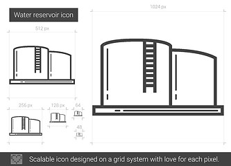 Image showing Water reservoir line icon.