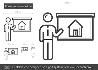 Image showing House presentation line icon.