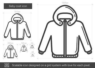 Image showing Baby coat line icon.