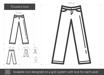 Image showing Trousers line icon.