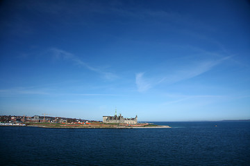 Image showing Kronborg Castle viewed from the ferry to Sweden