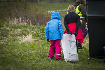 Image showing Collecting Plastic Waste