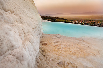 Image showing Travertine hills in Hierapolis near Pamukkale, Turkey