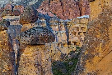 Image showing Fairy houses stone cliffs