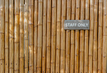 Image showing Staff Only