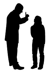 Image showing Conflict between father and teenage daughter 