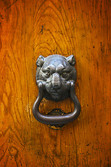 Image showing Lion door knocker