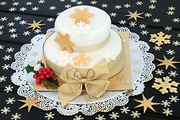 Image showing Snowflake Christmas Cake 