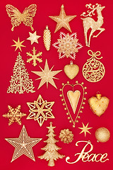Image showing Luxury Gold Christmas Decorations