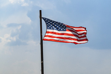 Image showing The flag of USA on a flagpole