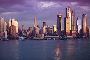 Image showing Manhattan Skyline from NewJersey, New York City