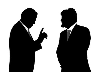 Image showing Two businessmen talking