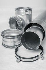 Image showing Ventilation system items on white background