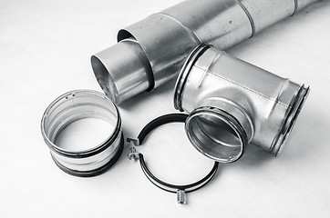 Image showing Ventilation system items on white background