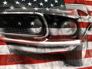 Image showing Retro car background