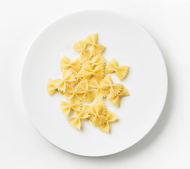 Image showing fresh pasta on white plate