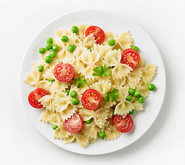 Image showing plate of fresh pasta dish