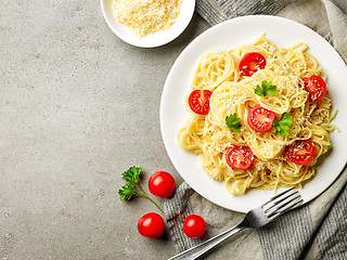 Image showing plate of pasta