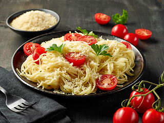 Image showing plate of pasta spaghetti