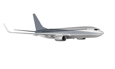 Image showing commercial plane on white background 