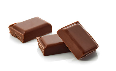 Image showing pieces of dark chocolate