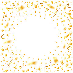 Image showing Golden Streamer and Confetti Frame