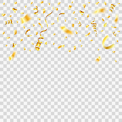 Image showing Golden Streamer and Confetti