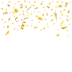 Image showing Golden Streamer and Confetti