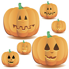 Image showing  Halloween pumpkins