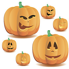 Image showing  Halloween pumpkins