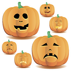 Image showing  Halloween pumpkins